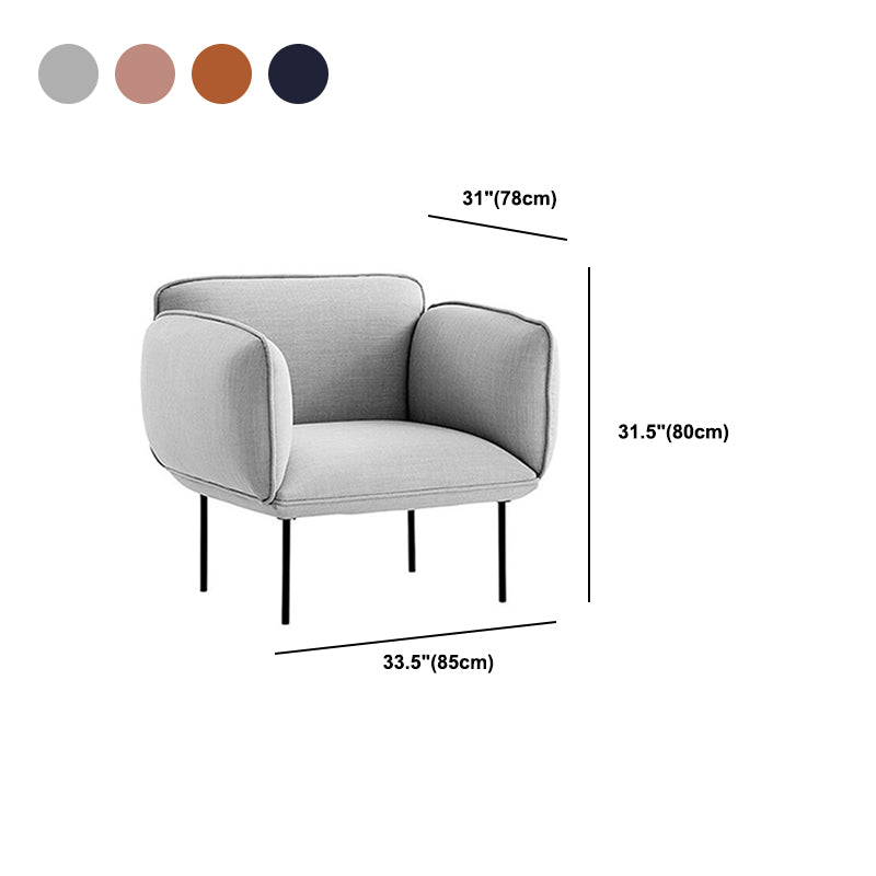 1/2-Seater Modern Minimalist Sofa Square Arm Loveseat - 30.7" D