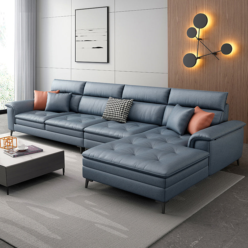 133.86" L Modern Sectionals Pillow Top Arm Sectionals with 4-Seater