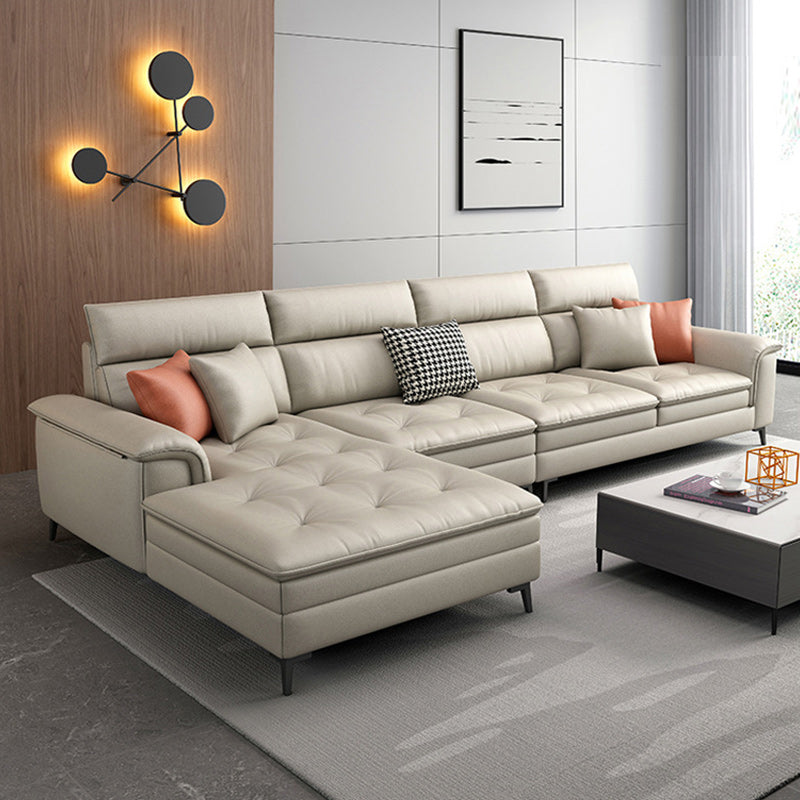 133.86" L Modern Sectionals Pillow Top Arm Sectionals with 4-Seater