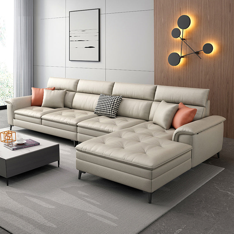133.86" L Modern Sectionals Pillow Top Arm Sectionals with 4-Seater