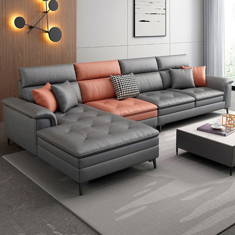 133.86" L Modern Sectionals Pillow Top Arm Sectionals with 4-Seater
