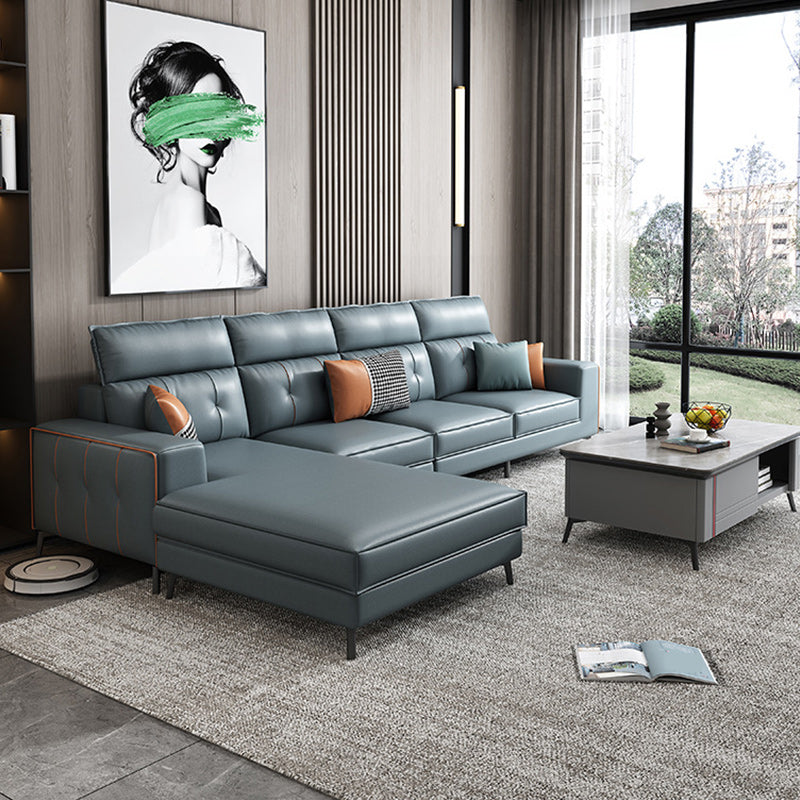 4-Cushion Sectionals,135.8' L x 68.90" W,Faux Leather Sectional Sofa