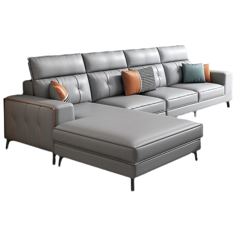 4-Cushion Sectionals,135.8' L x 68.90" W,Faux Leather Sectional Sofa
