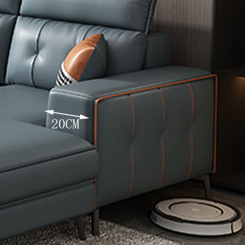 4-Cushion Sectionals,135.8' L x 68.90" W,Faux Leather Sectional Sofa