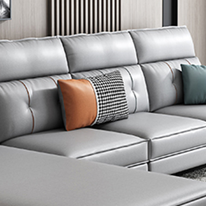 4-Cushion Sectionals,135.8' L x 68.90" W,Faux Leather Sectional Sofa