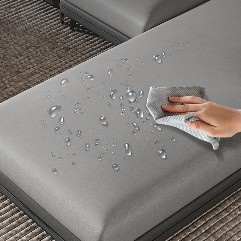 Faux Leather Sectionals 136.22" L Flared Arm Stain-Resistant Sectionals