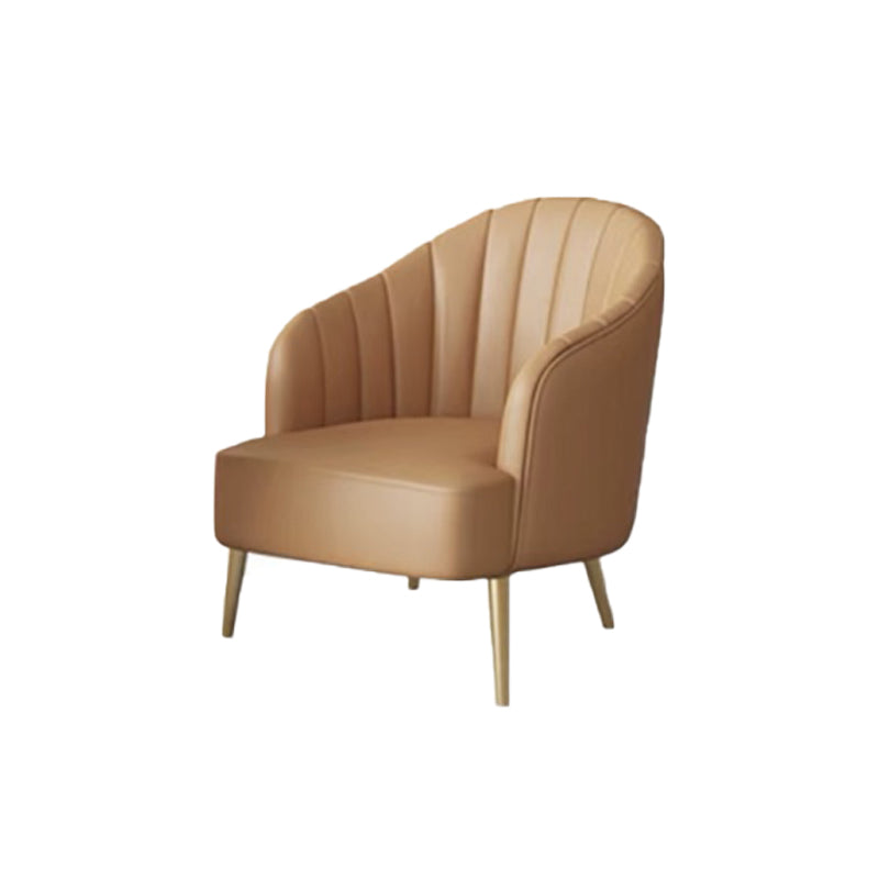 nordic Arms Included Gold Base Basic Four Leg Accent Armchair