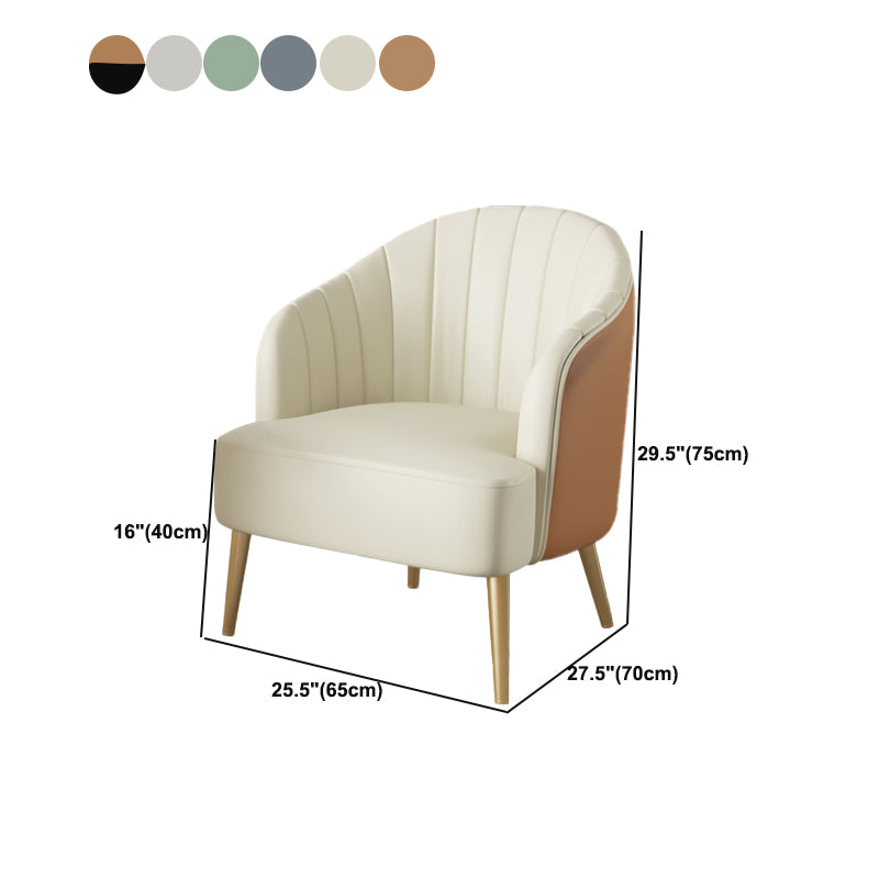 nordic Arms Included Gold Base Basic Four Leg Accent Armchair