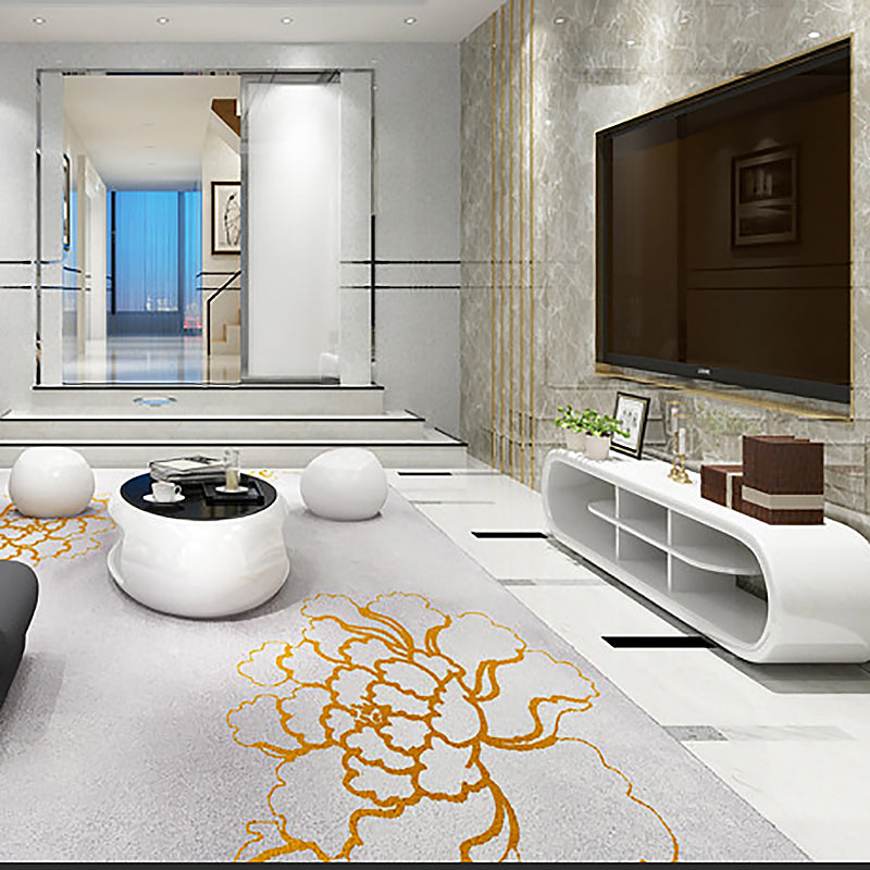 Modern Oval Coffee Table with Storage Shelf and Plastic Pedestal Base