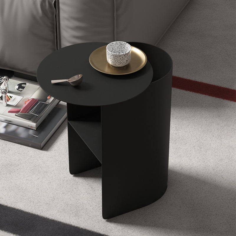 Mid-Century Modern Iron Coffee Table Pedestal Cocktail Table for Living Room