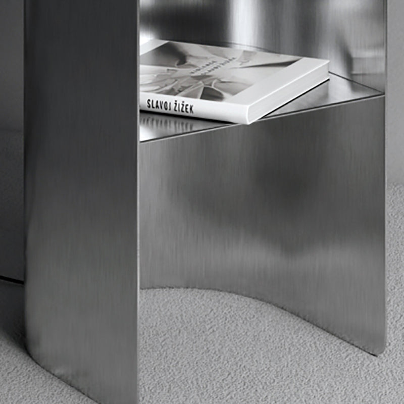 Mid-Century Modern Iron Coffee Table Pedestal Cocktail Table for Living Room