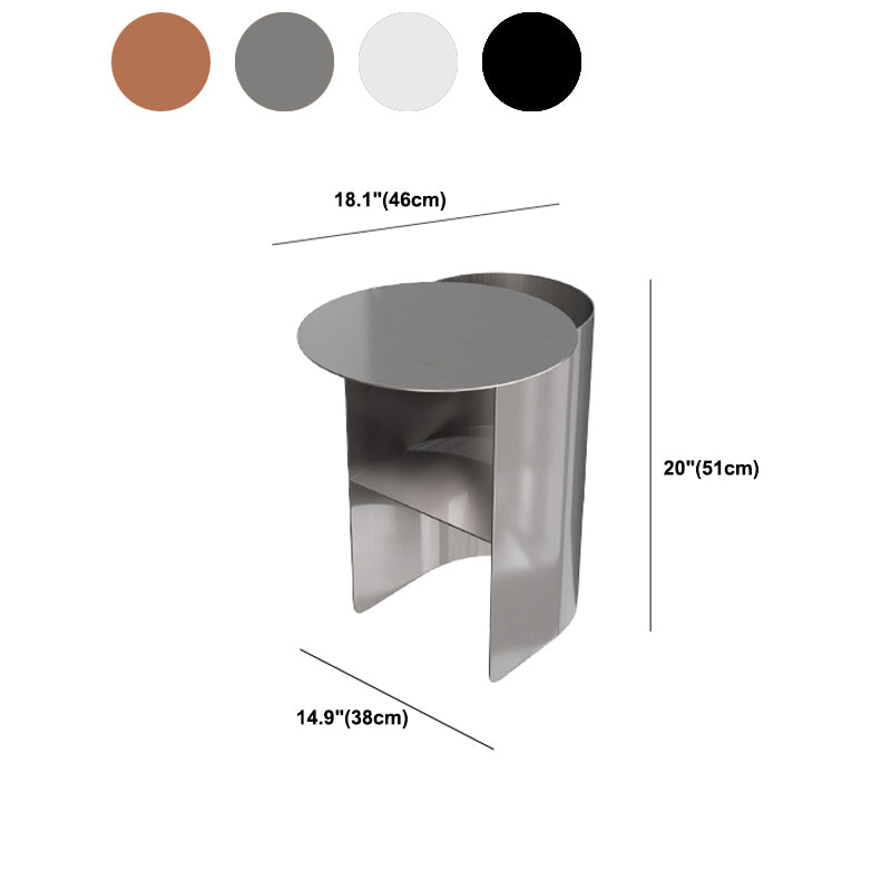 Mid-Century Modern Iron Coffee Table Pedestal Cocktail Table for Living Room