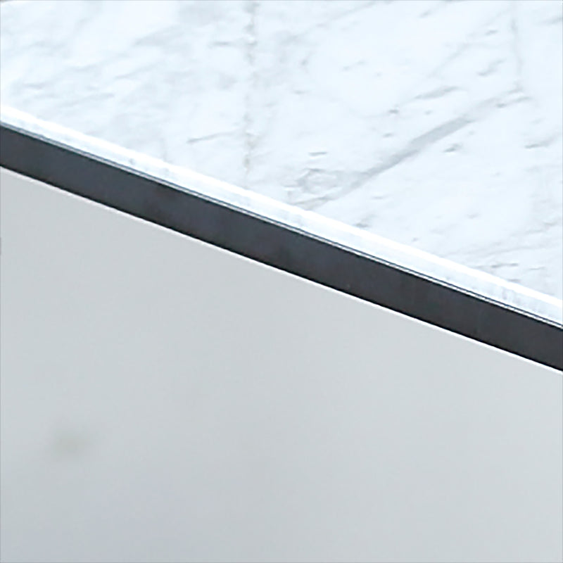 Glam Frame Coffee Table Slate Square Cocktail Table for Living Room