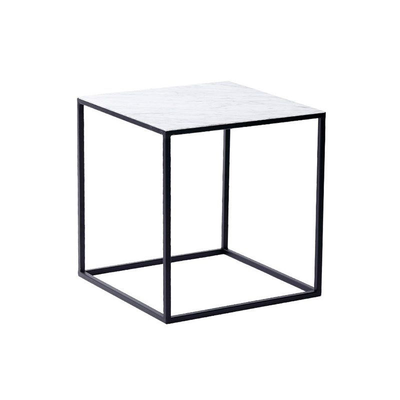 Glam Frame Coffee Table Slate Square Cocktail Table for Living Room