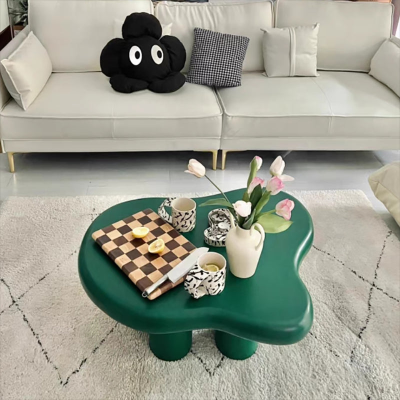 13.78" Tall Scandinavian Style Coffee Cocktail Table Wooden Coffee Table