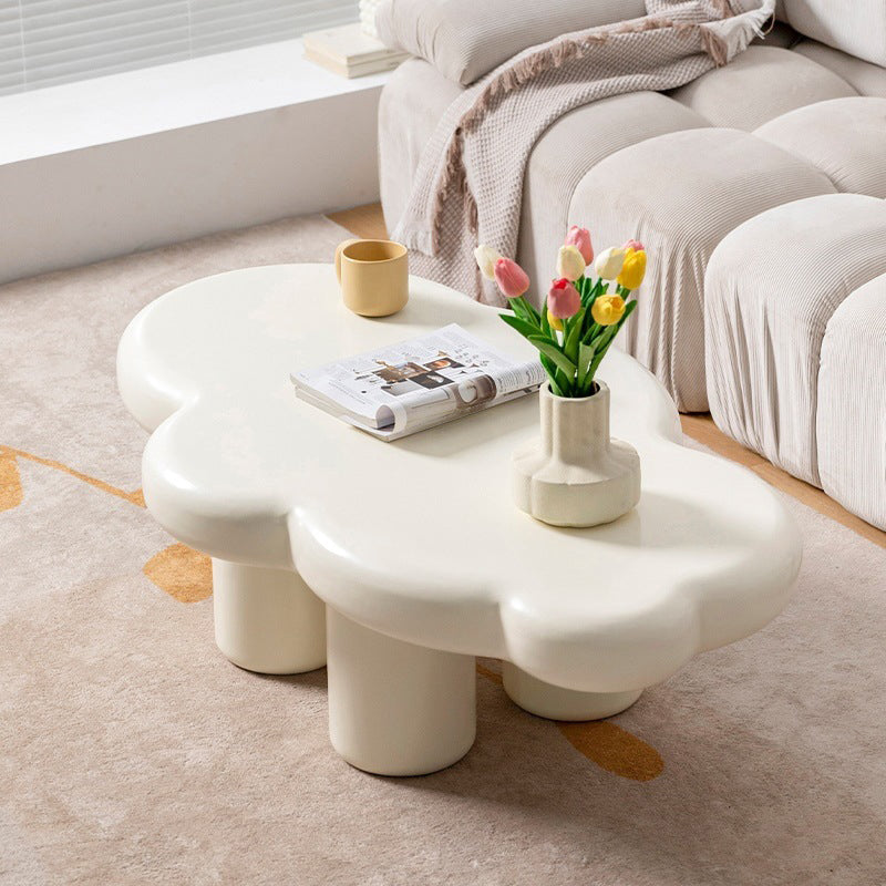 13.78" Tall Scandinavian Style Coffee Cocktail Table Wooden Coffee Table