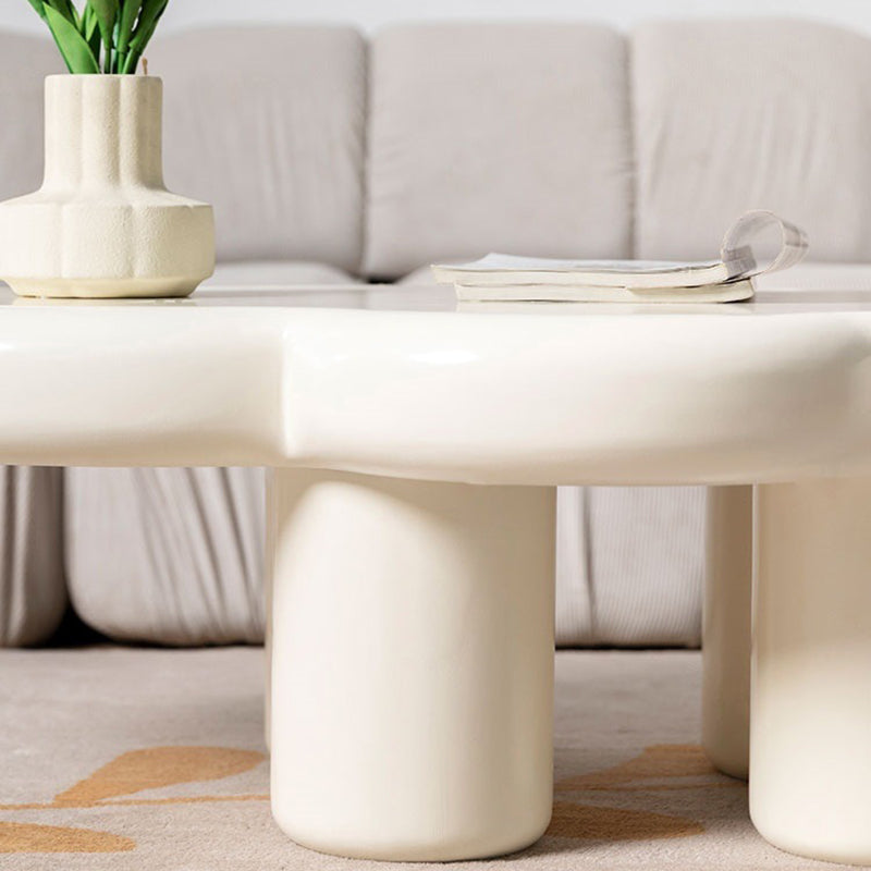 13.78" Tall Scandinavian Style Coffee Cocktail Table Wooden Coffee Table