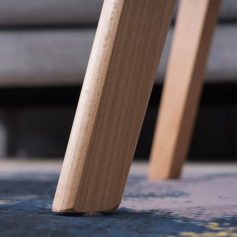 Contemporary Style Coffee Cocktail Table 4 Legs Solid Wood Coffee Table