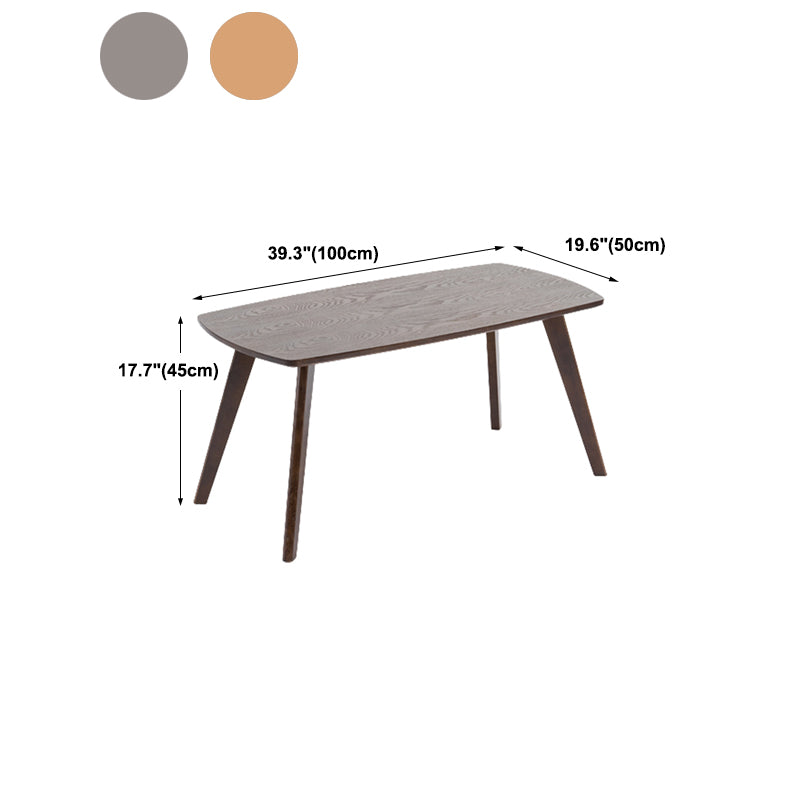 Contemporary Style Coffee Cocktail Table 4 Legs Solid Wood Coffee Table