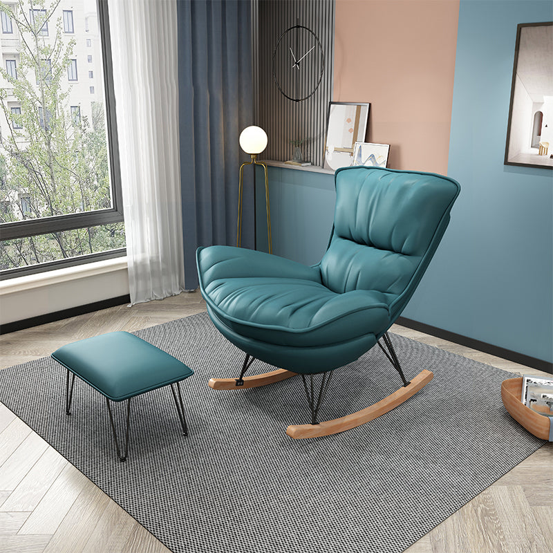 Gorgeous Faux Leather Rocking Chair Water Resistant Rocker Chair for Living Room