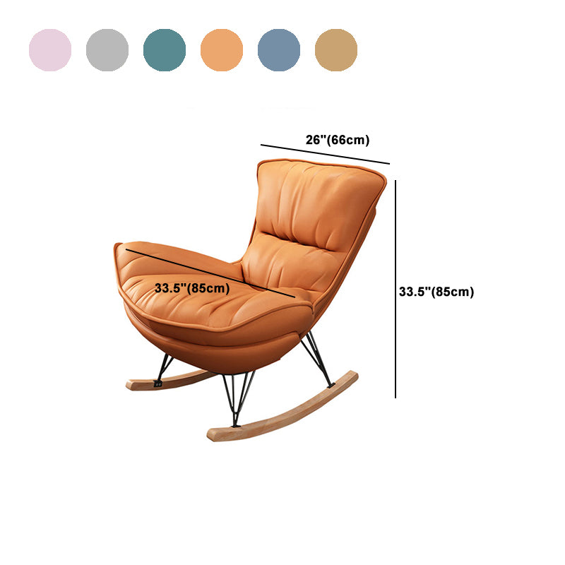 Gorgeous Faux Leather Rocking Chair Water Resistant Rocker Chair for Living Room