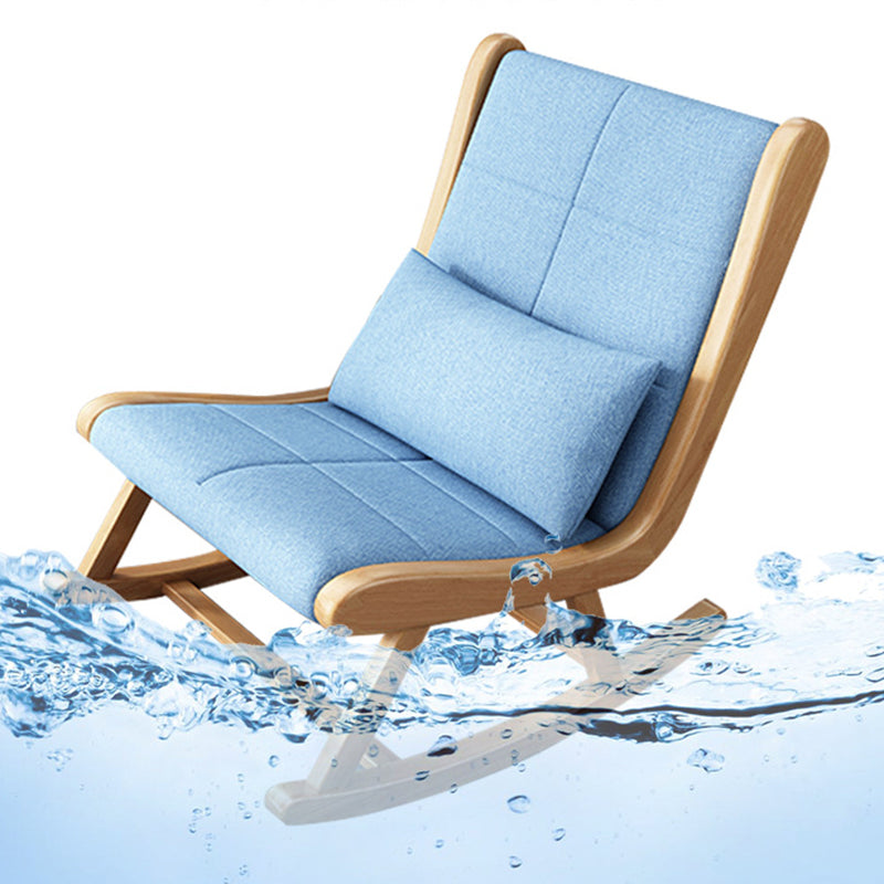 Modern Rocking Chair Solid Color Indoor Rocker Chair with Wood Legs