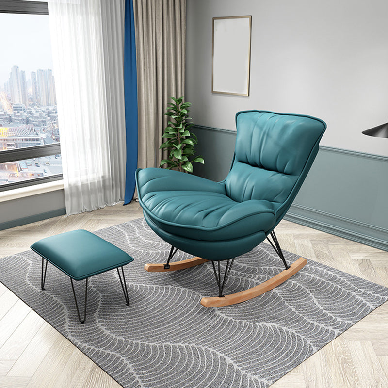 Modern Glider Chair Ottoman Rocking Chair with Removable Cushions