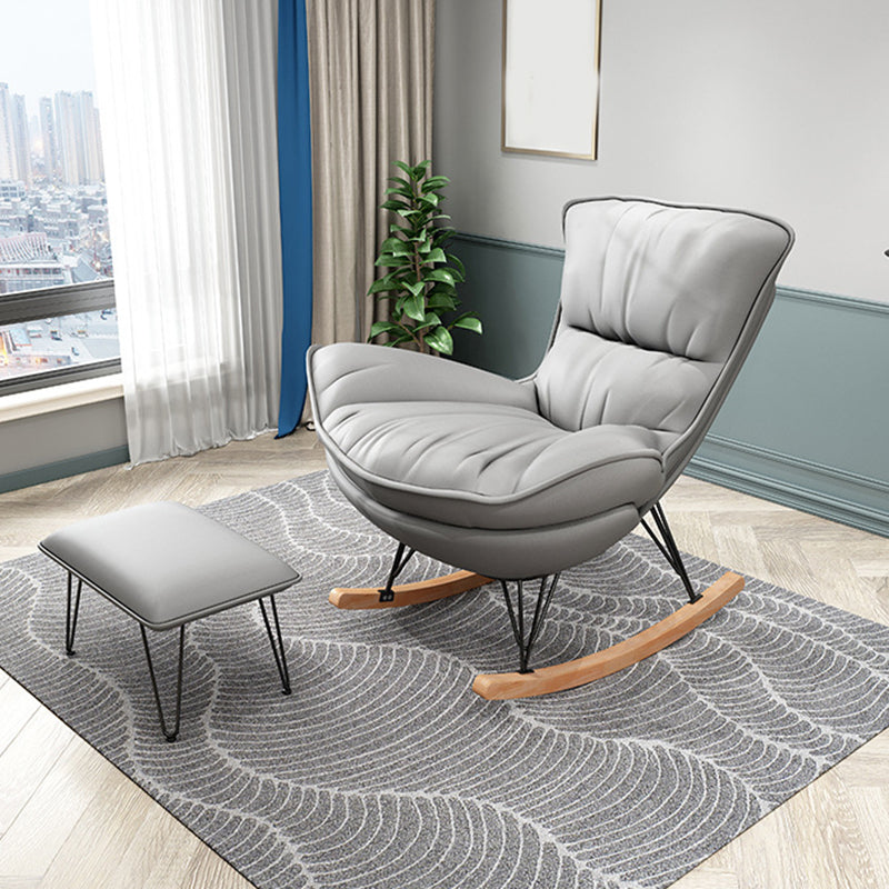 Modern Glider Chair Ottoman Rocking Chair with Removable Cushions