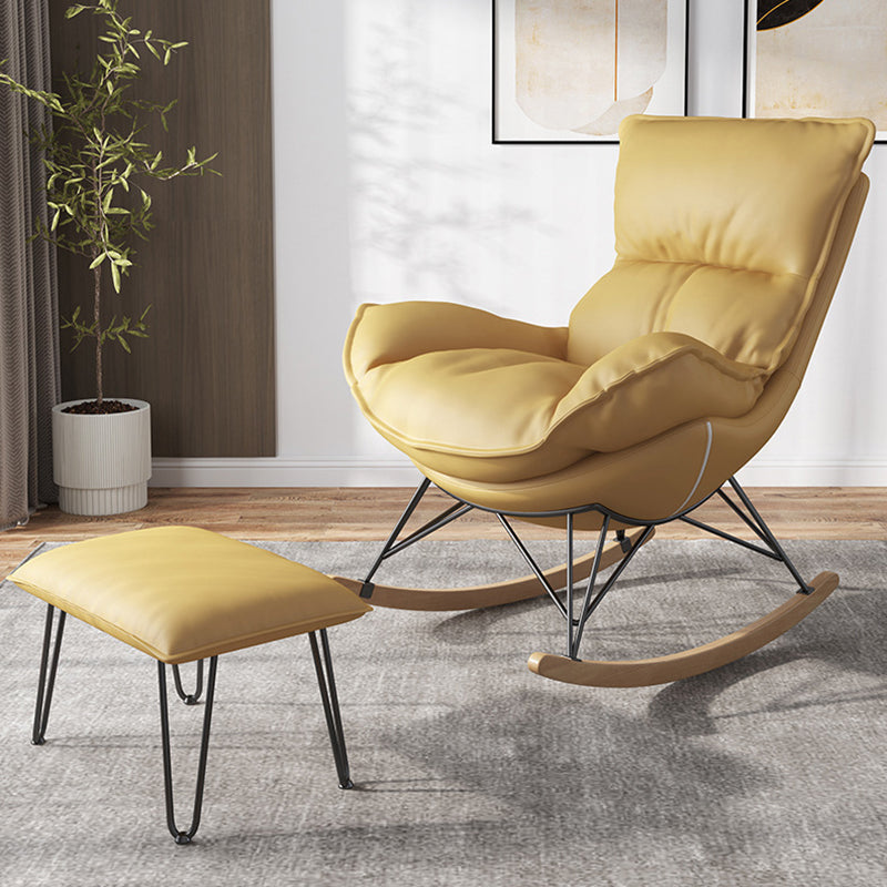 Modern Glider Chair Ottoman Rocking Chair with Removable Cushions