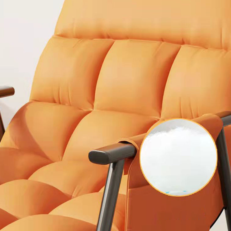 Fashionable Indoor Rocking Chair Solid Color Tufted Rocker Chair for Living Room