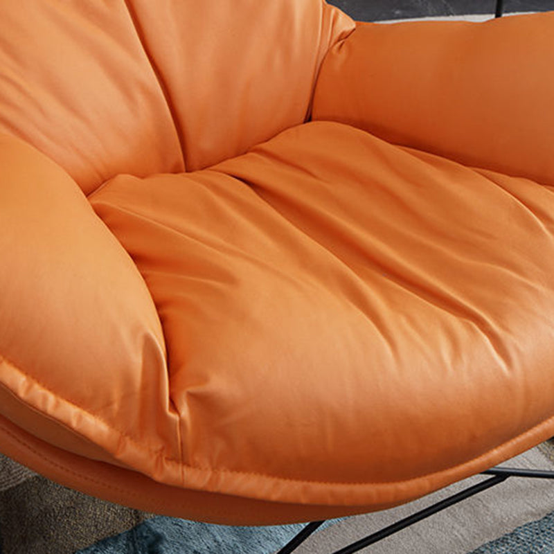 Contemporary Rocking Chair Fabric Upholstered Metal Frame Indoor Rocking Chair