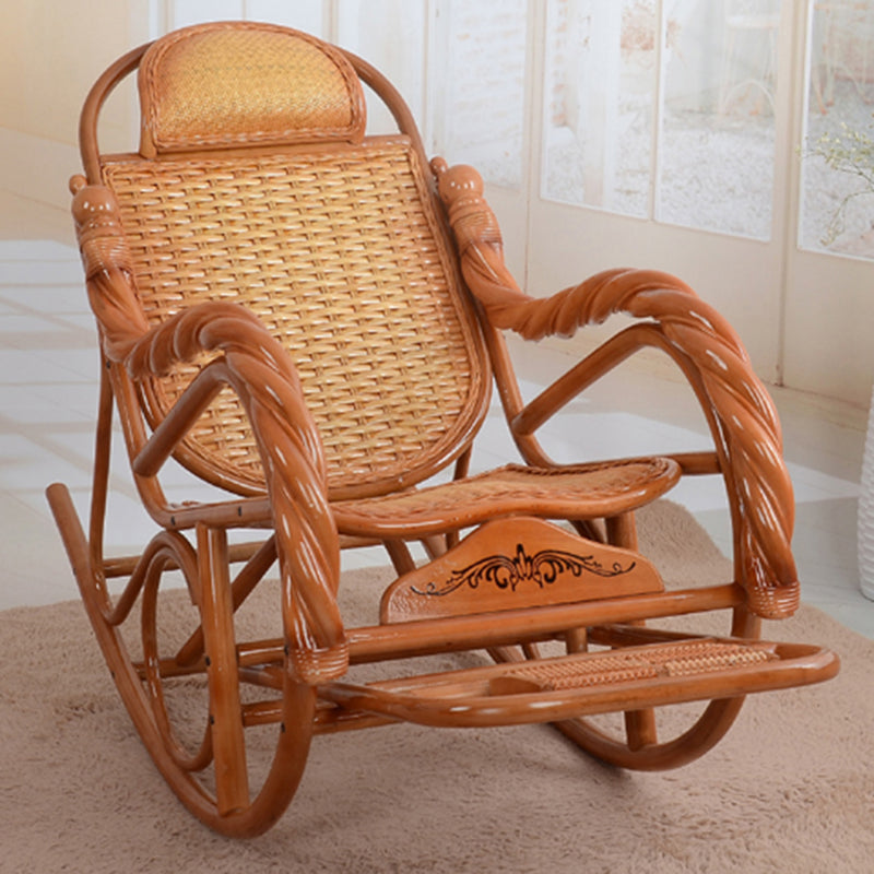 Antique Modern Rocking Chair Rattan Rocker Chair for Drawing Room