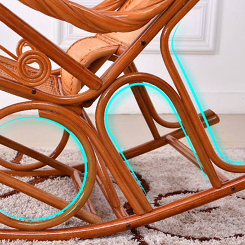 Antique Modern Rocking Chair Rattan Rocker Chair for Drawing Room