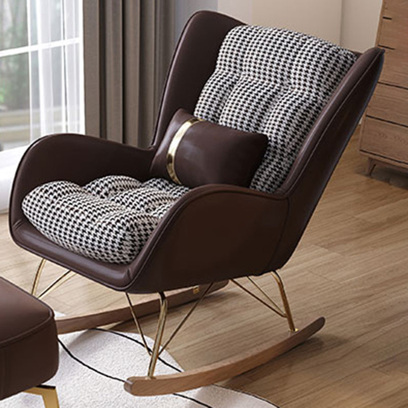 Modern Rocking Chair Pillow Detail Rocker Chair with Ottoman