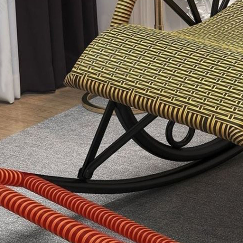 Modern Rattan Rocker Chair Reclining Rocking Chair for Home Decor
