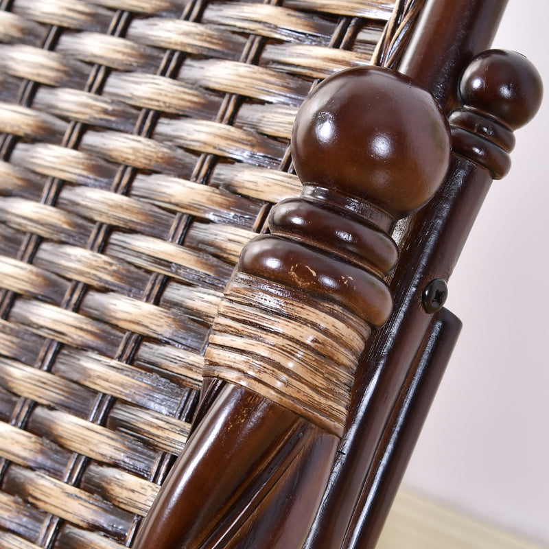 Modern Wicker Rocking Chair in Brown Rocker Chair for Living Room