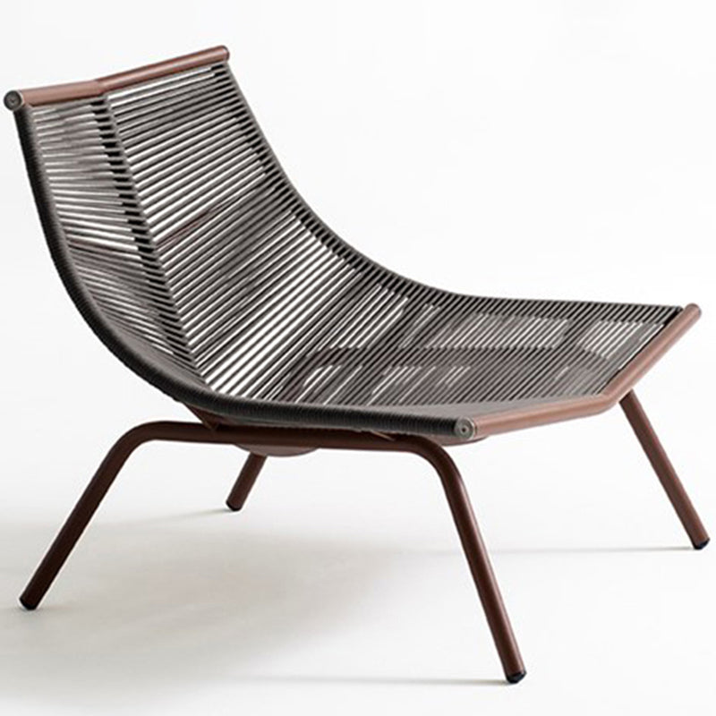 Modern Style Rocking Chair Metal Frame Wicker Spindle Rocker Chair with Light Legs