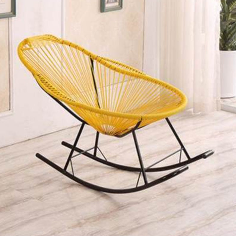 Modern Woven Rope Rocking Chair with Light Legs Rocker Chair