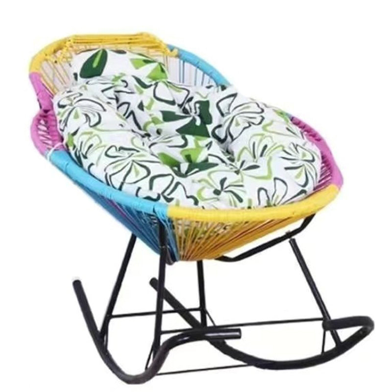 Modern Woven Rope Rocking Chair with Light Legs Rocker Chair