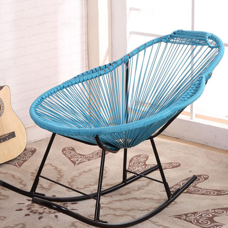 Modern Woven Rope Rocking Chair with Light Legs Rocker Chair