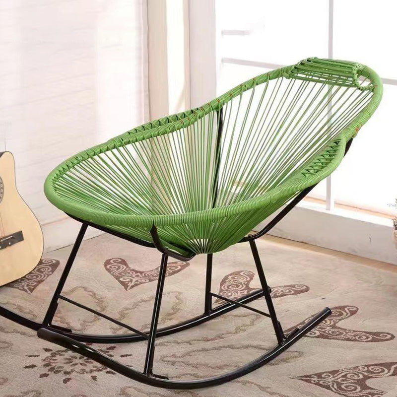 Modern Woven Rope Rocking Chair with Light Legs Rocker Chair