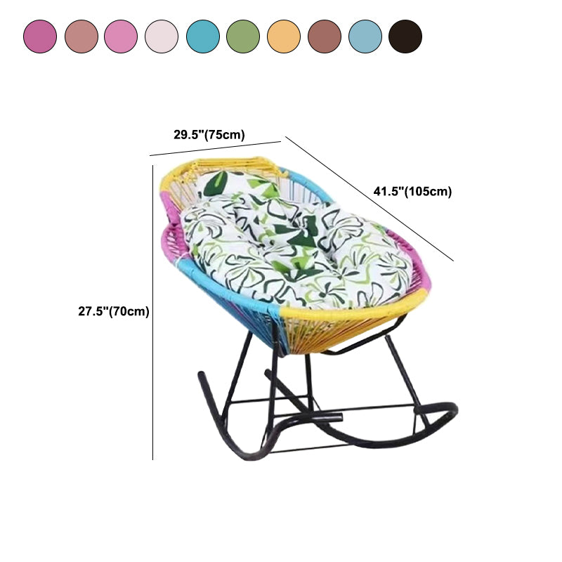 Modern Woven Rope Rocking Chair with Light Legs Rocker Chair