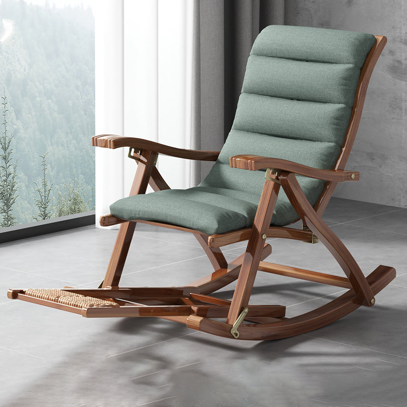 Modern Wood Rocking Chair Folding with Cotton Cushion for Home Decor