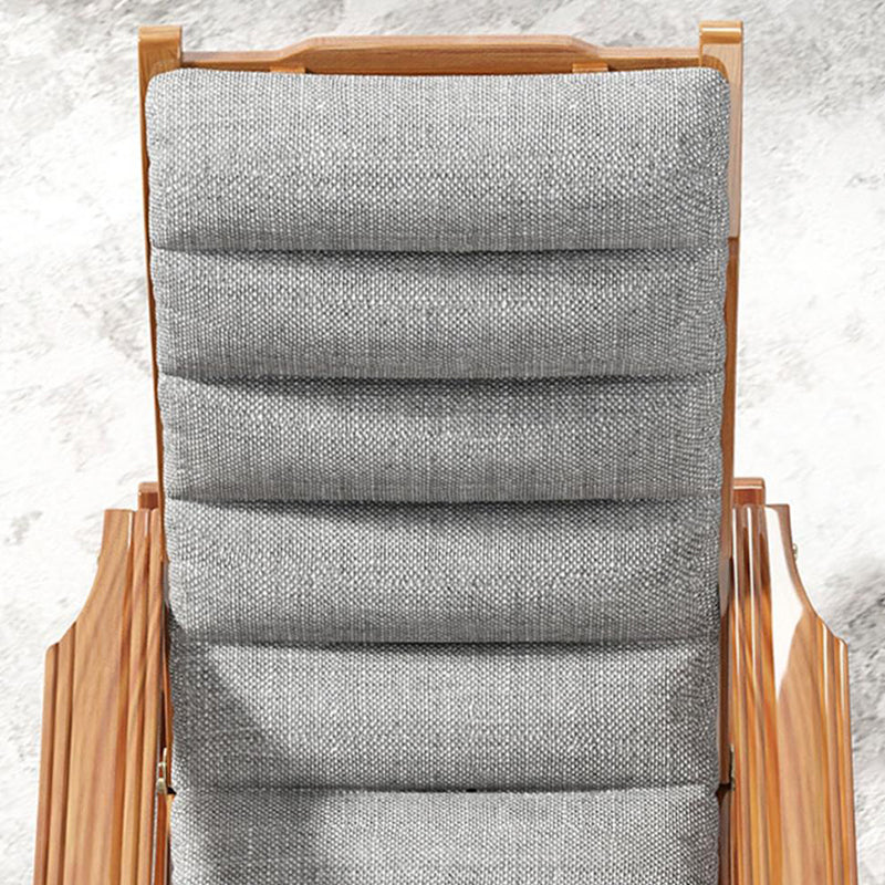 Modern Wood Rocking Chair Folding with Cotton Cushion for Home Decor