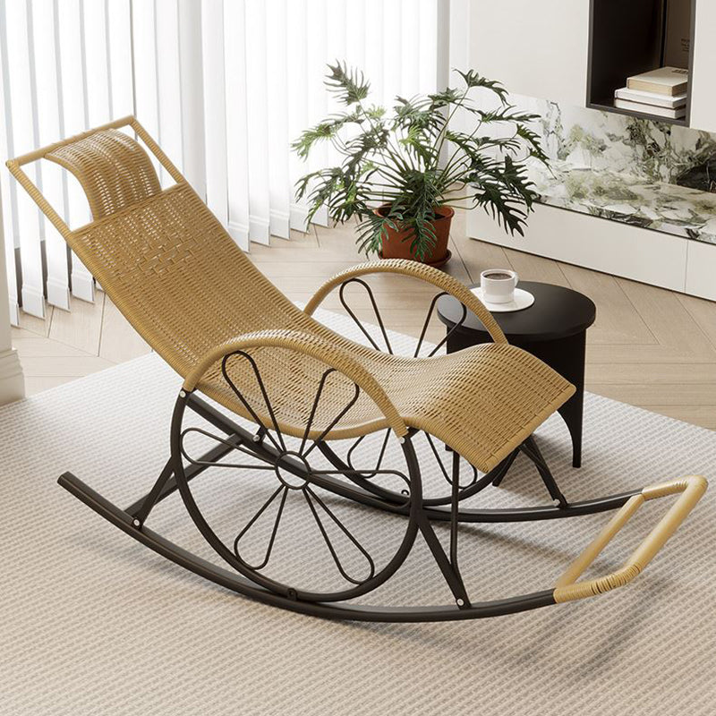 Modern Wicker Rocking Chair Reclining Rocker Chair for Living Room