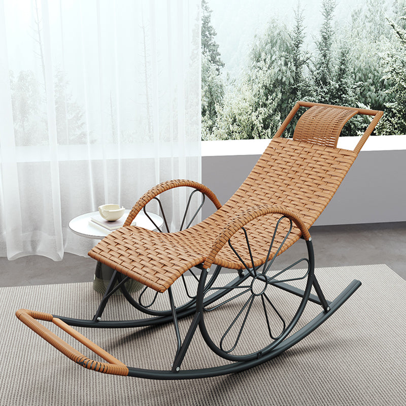 Modern Wicker Rocking Chair Reclining Rocker Chair for Living Room