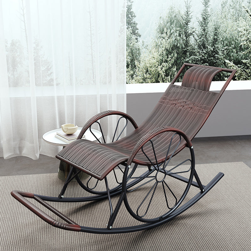 Modern Wicker Rocking Chair Reclining Rocker Chair for Living Room