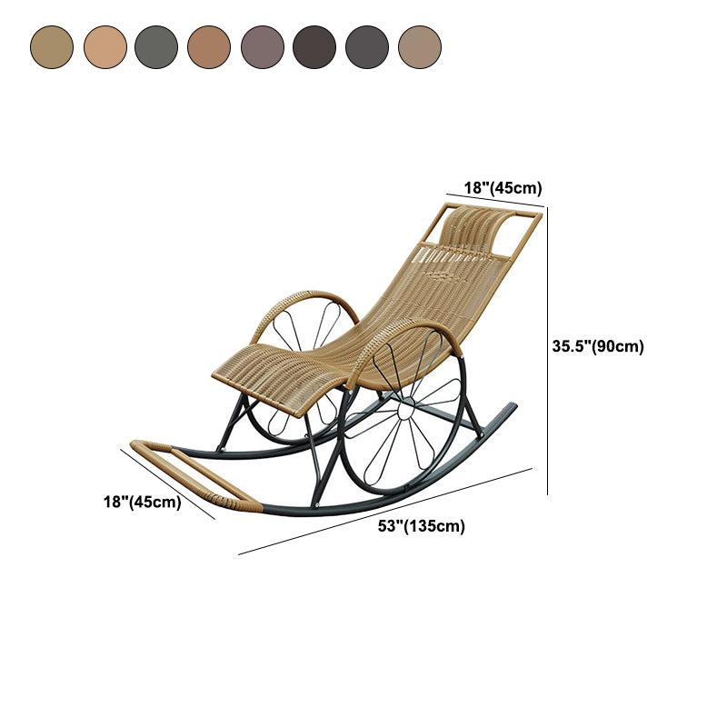 Modern Wicker Rocking Chair Reclining Rocker Chair for Living Room