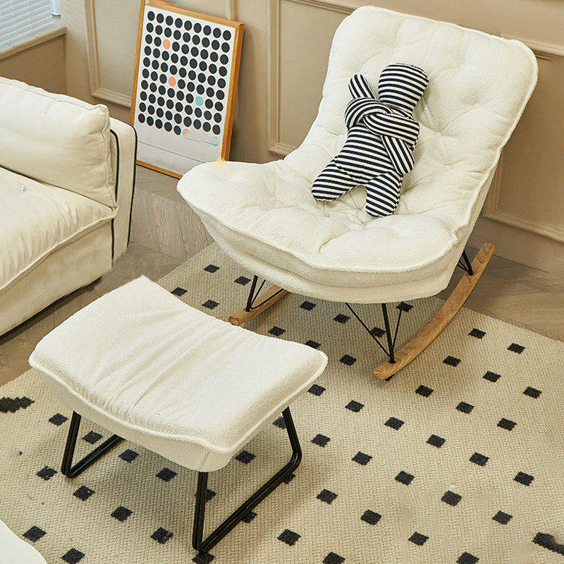 Simple Modern Style Chair Waterproof Single Rocker Chair for Bedroom and Living Room