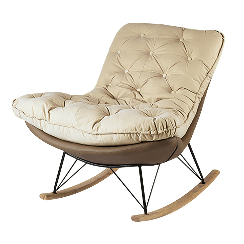 Simple Modern Style Chair Waterproof Single Rocker Chair for Bedroom and Living Room